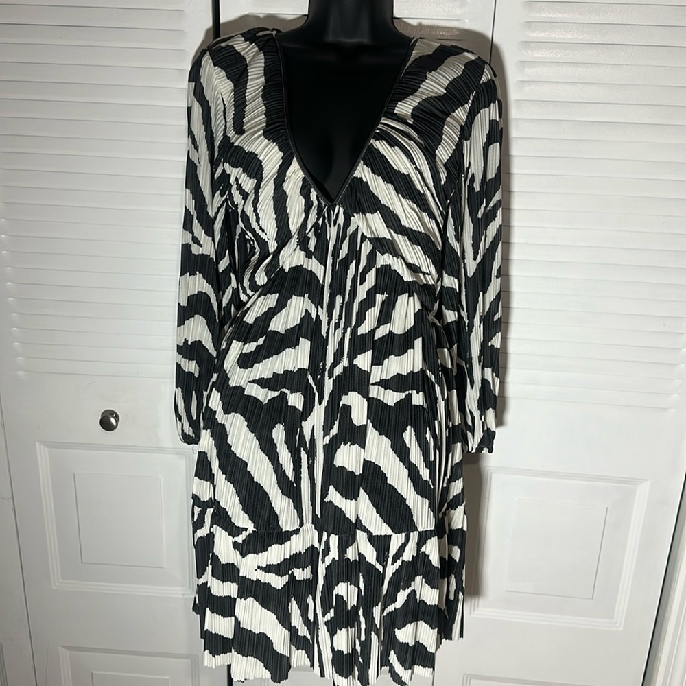 H&M Black and White Zebra Print Dress